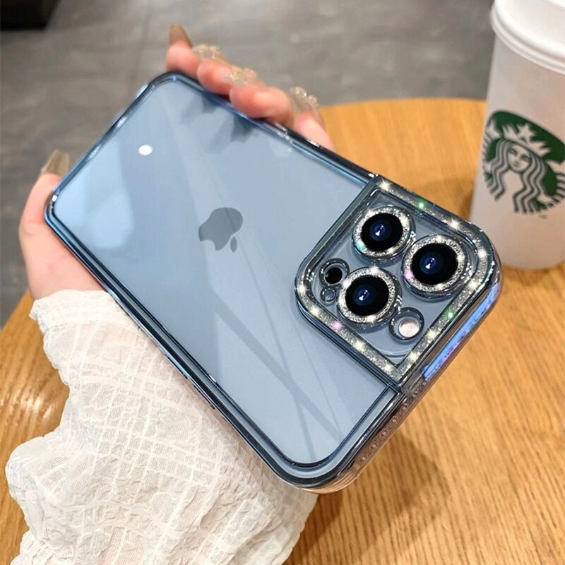 Transparent Plating Glitter Soft Clear Silicone Phone Case