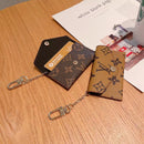 Monogram Card Holder Keychain Mini Pouch - Brown Monogram | FlairCases