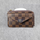 Brown Checkered Carabiner Card Wallet - Default Title | FlairCases