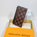 Brown Checkered Zipper Card Wallet - Default Title | FlairCases