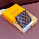 Brown Checkered Tri-Fold Organizer Wallet - Default Title | FlairCases