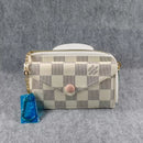 White Checkered Zipper Card Holder - Default Title | FlairCases