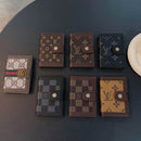 Compact Button-Closure Card Wallet | Seven Styles - Black Checkered - No | FlairCases