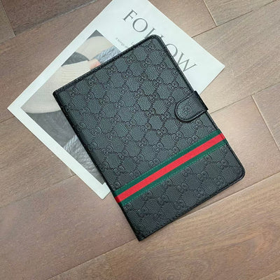 Luxury Monogram Stand Flip iPad Case with Card Holder